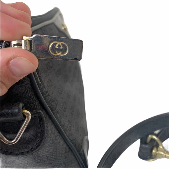 Vintage Gucci Black Logo Bag - Picture 10 of 10